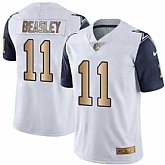 Nike Men & Women & Youth Cowboys 11 Cole Beasley White Limited Golden Color Rush Jersey,baseball caps,new era cap wholesale,wholesale hats